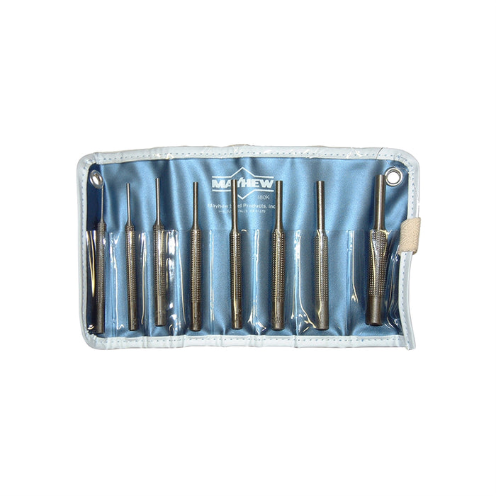 PUNCH PIN SET KNURL 8PC