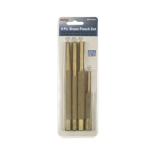 PUNCH SET 4PC BRASS 3/8,1/2,3/4"