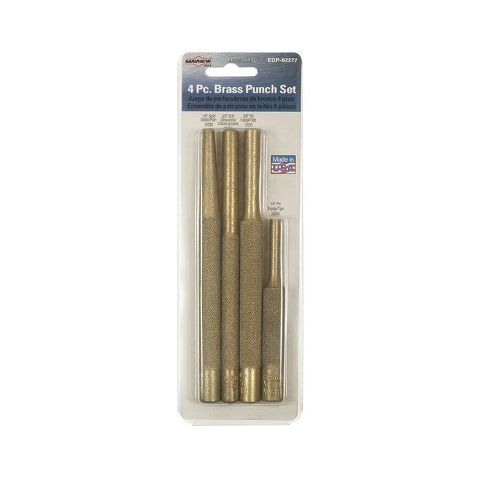 PUNCH SET 4PC BRASS 3/8,1/2,3/4"