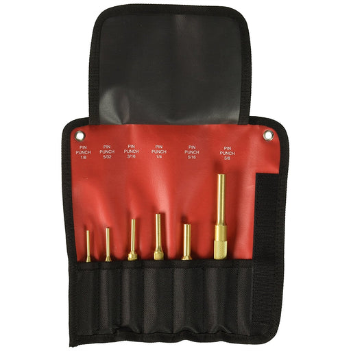6-PC BRASS PIN PUNCH SET (INCH)