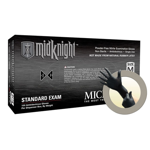 GLV MIDKNT MED BLK NITRL PWDRFR  DISP