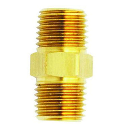 M. Hex Nipple, 1/4" x 3/8"