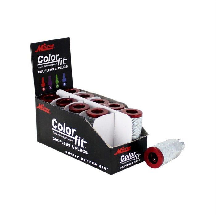 ColorFit Couplrs, M-style Red, 1/4" MNPT