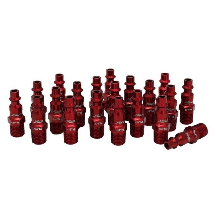 ColorFit Plugs, M-style Red, 1/4" MNPT
