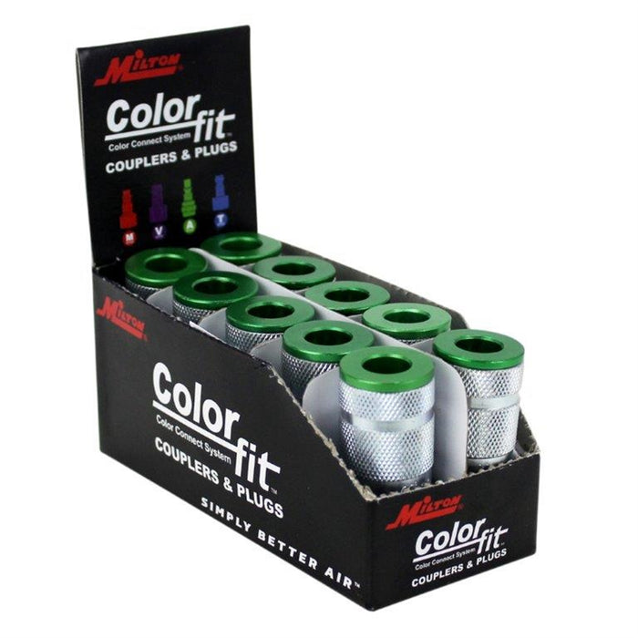 ColorFit Couplrs,A-style Green,1/4" MNPT