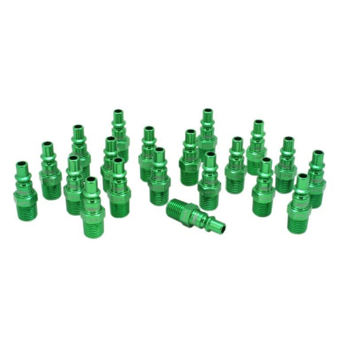 ColorFit Plugs, A-style Green, 1/4" MNPT