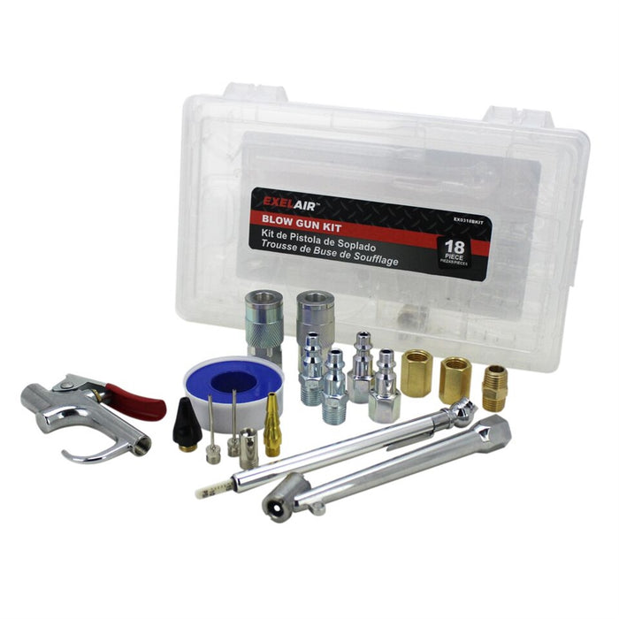 18 Piece Blow Gun and Accessory Kit