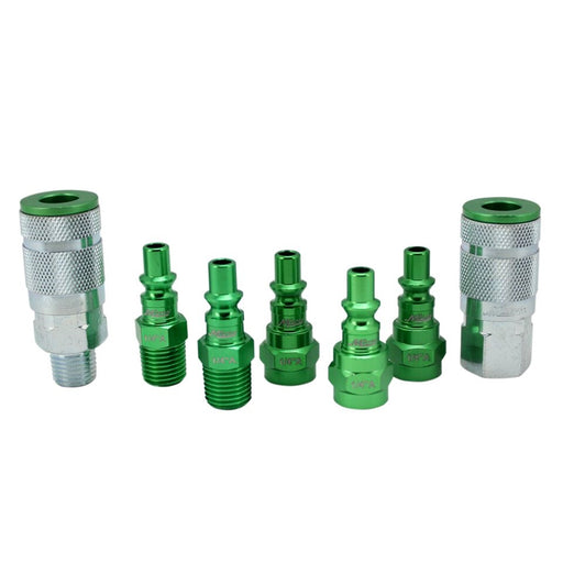 7 pc. ColorFit Set, A-style Green, 1/4"