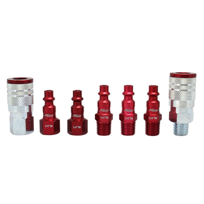 7 pc. ColorFit Set, M-style Red, 1/4"