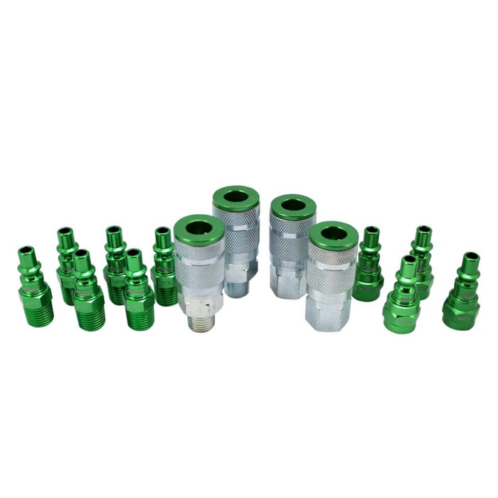 14 pc. ColorFit Set, A-style Green, 1/4"