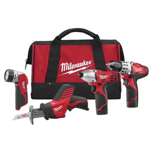 4-PC M12 CORDLESS DRIVER SAW COMBO KIT