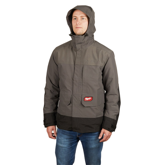 2.5 LAYER RAIN SHELL (GRAY) L