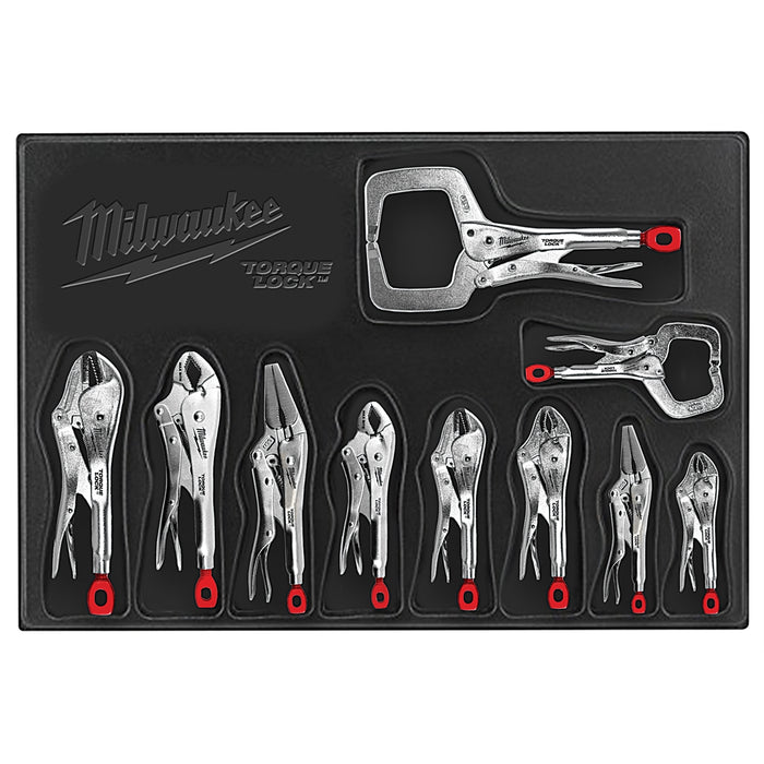 10-PC TORQUE LOCK CURVED JAW PLIERS KIT