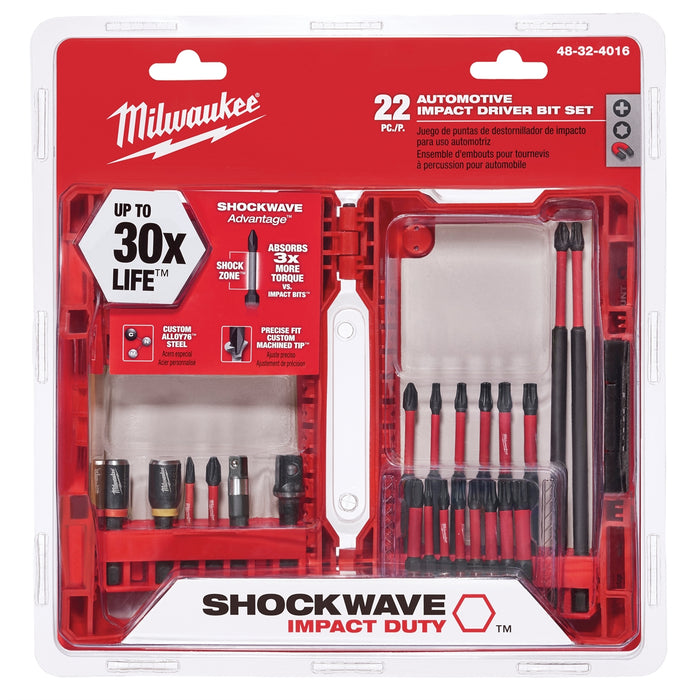 22-PC AUTO SHOCKWAVE IMP DRIVER BIT SET