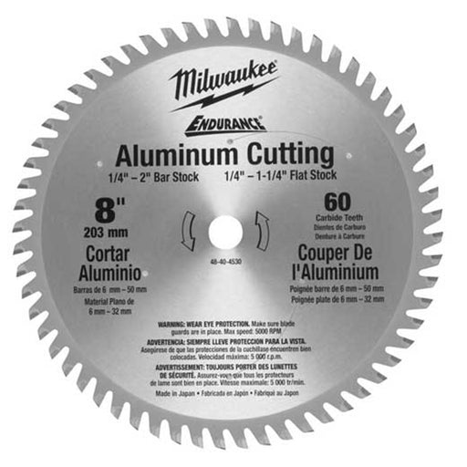 8" CIRCULAR SAW METAL CUTTING BLADES 60 TPI, KERF .073 IN.