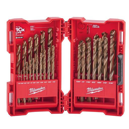 29-PC COBALT RED HELIX DRILL BIT SET