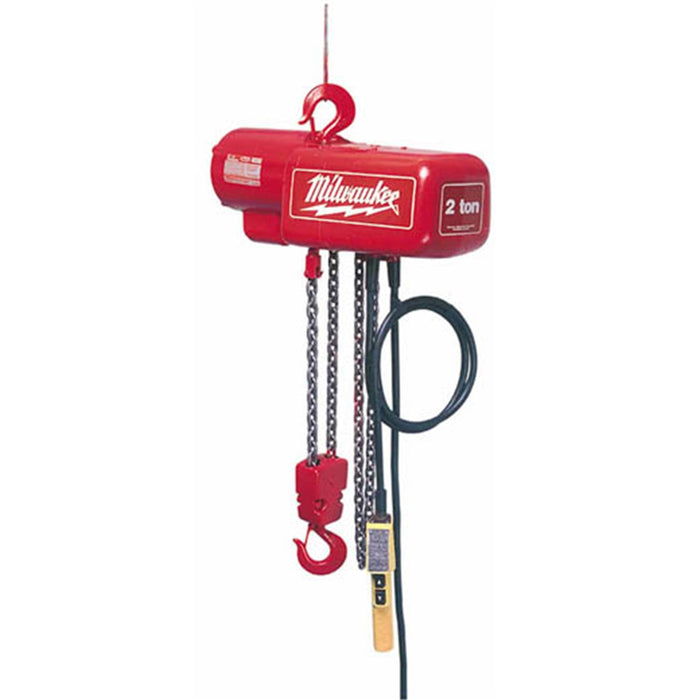 1-TON ELECTRIC CHAIN HOIST 10 FT. LIFT; 16 FT. PER MINUTE