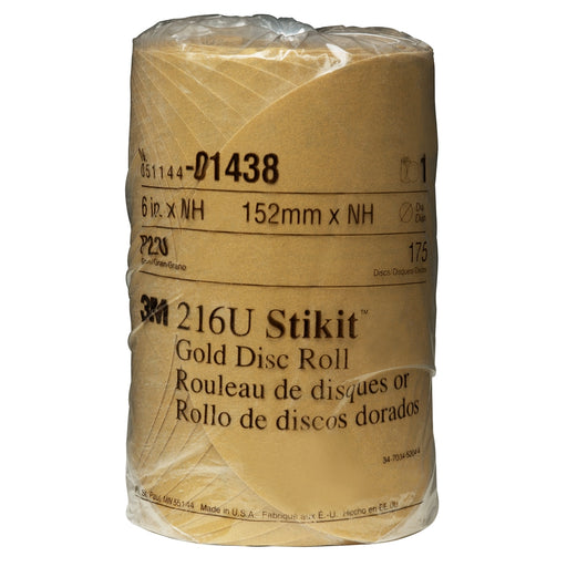 GOLD DISC ROLLS STIKIT P220G 6IN 175/ROLL