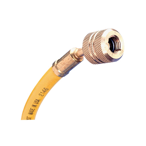 HOSE 72 R12 YELLOW W/AUTO SHUT OFF VALVES