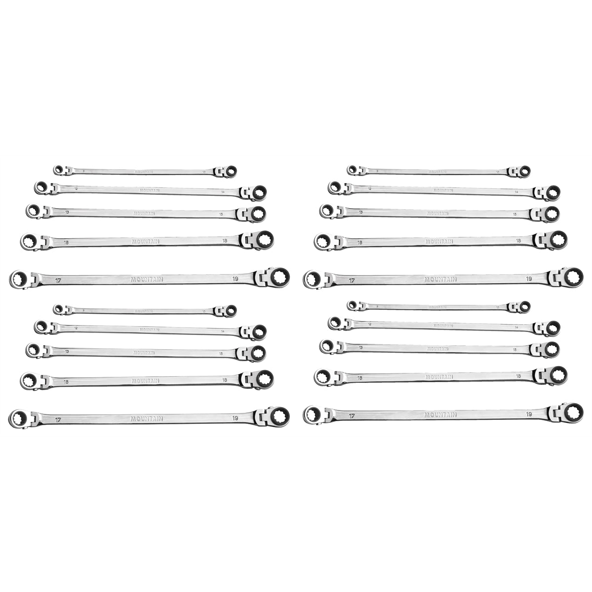 4SETS- 5 PC METRIC FLEXIBLE REVERSIBLE RATCHET Mountain — OEM Tech Tools