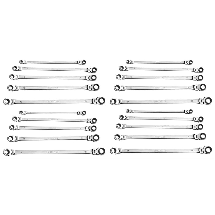 4SETS- 5 PC METRIC FLEXIBLE REVERSIBLE RATCHET