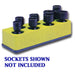 SOC HOL 3/8U IMP YELLOW NEON 8 HOLE