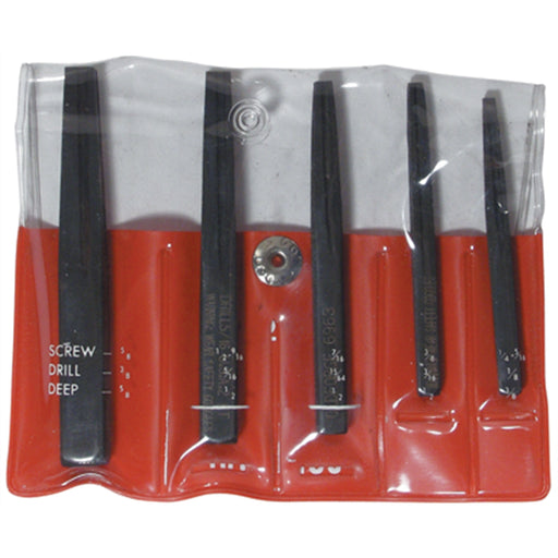5-PC SCREW EXTRACTOR SET - FLUTED TYPE
