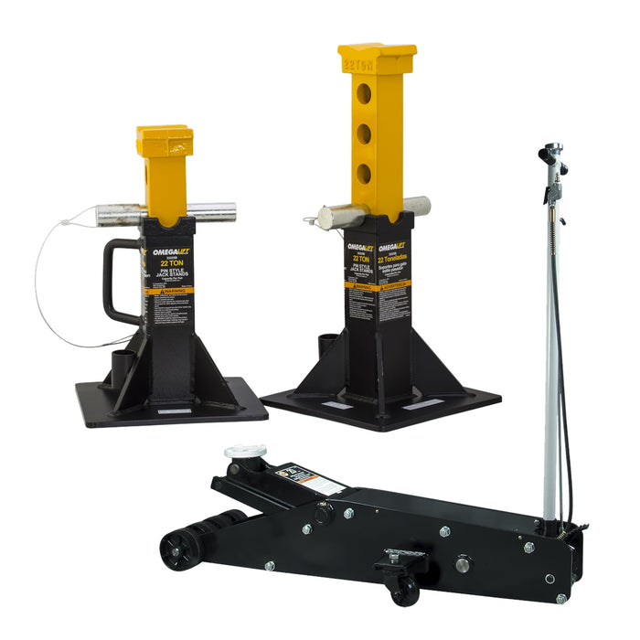 20 ton service jack with free 22 ton jack stands