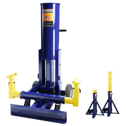 10 air operated end lift w/high lift 10 ton stands