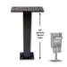 Surface Mount Post for Key Drop Box, Black