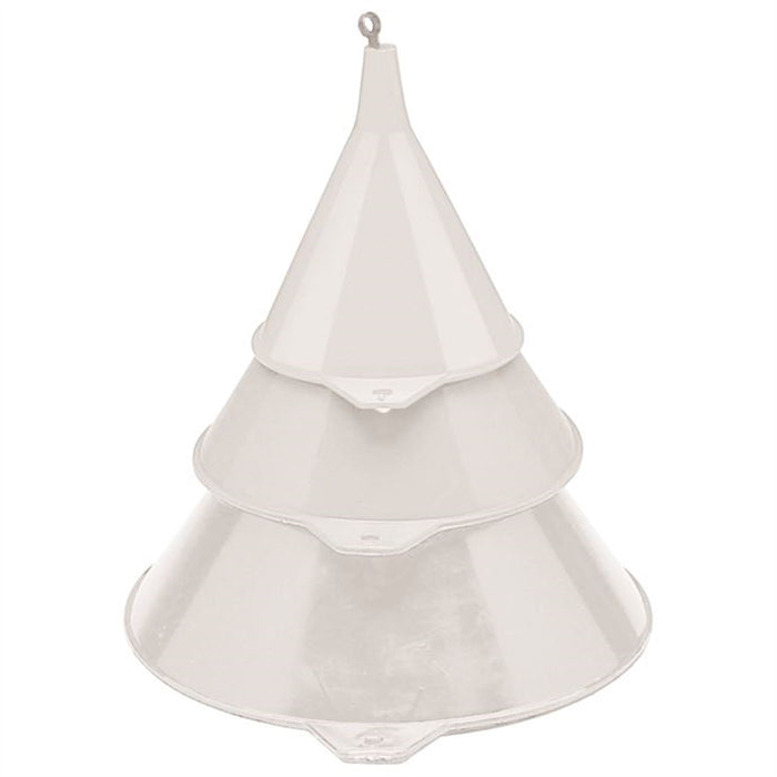 Funnel Plastic 3pc Set All White