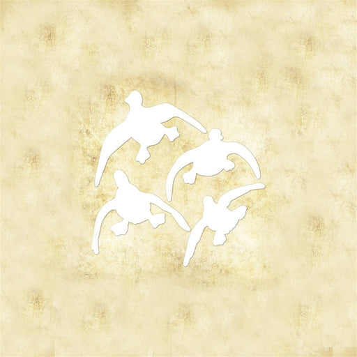 Ducks Flying - Vinly Die Cut Decal 6" x 8" WHITE