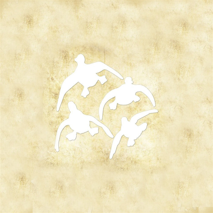 Ducks Flying - Vinly Die Cut Decal 6" x 8" WHITE