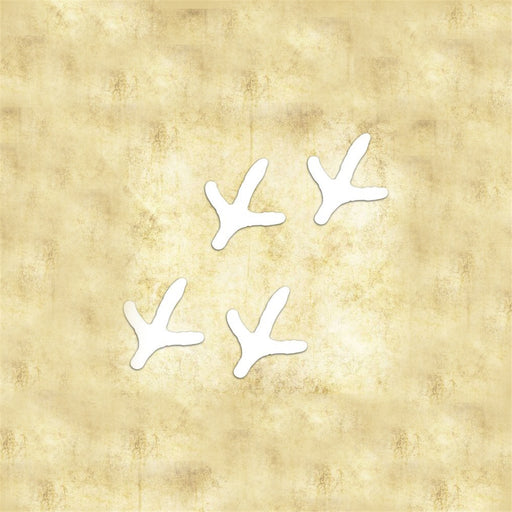 Turkey Tracks- Vinly Die Cut Decal 6" x 8" WHITE