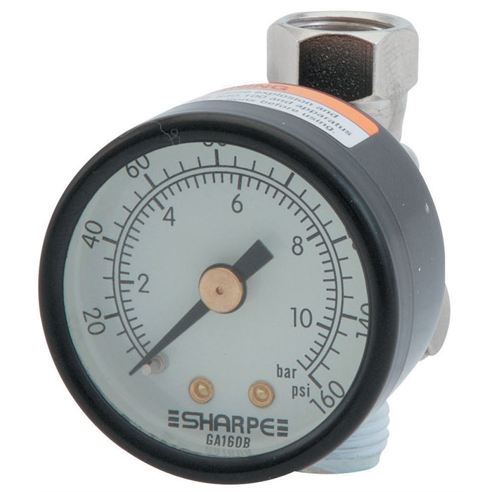 REGULATOR AIR HVLP W/GAUGE 0-160PSI