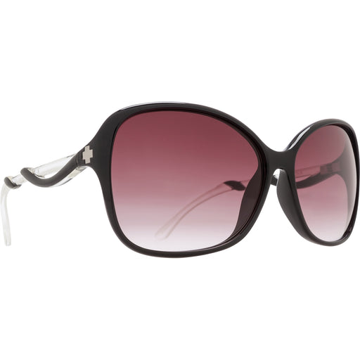 Fiona Sunglasses, Black w/ Clear Frame w