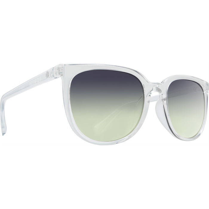 Fizz Sunglasses, Clear Frame w/ Green Su