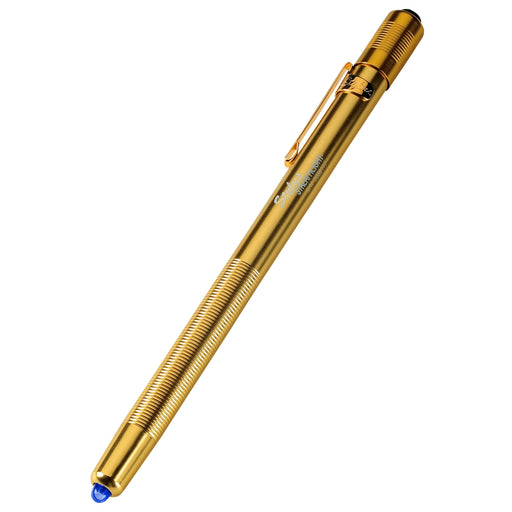 STYLUS 3CELL AAAA GOLD W/ BLUE LENS XXX