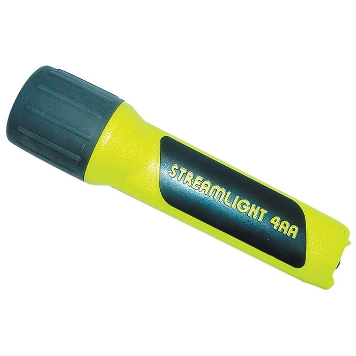 FLASHLIGHT 4AA BLUE LED/YELLOW BODY
