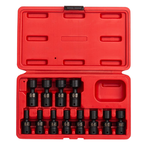 SOCKET SET IMPACT 1/4IN. DRIVE 12 PC UNIV METRIC