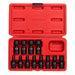 SOCKET SET IMPACT 1/4IN. DRIVE 12 PC UNIV METRIC