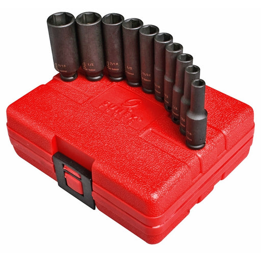 10-Pieces 1/4 in. Drive Deep Fraction