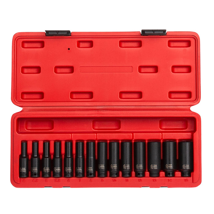 14-Piece 1/4 in. Drive Deep Metric Ma