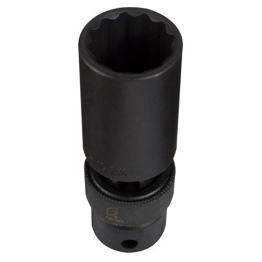 SOC 12MM 1/2D IMP UNIV 12PT DP BLK