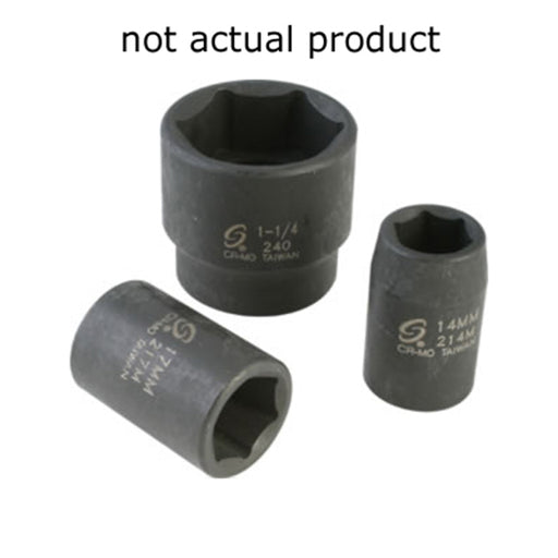 SOC 15MM 1/2D IMP UNIV 12PT DP BLK