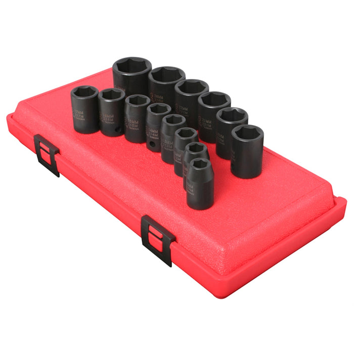 SOCKET SET IMPACT 1/2IN. DRIVE 14 PC STD METRIC