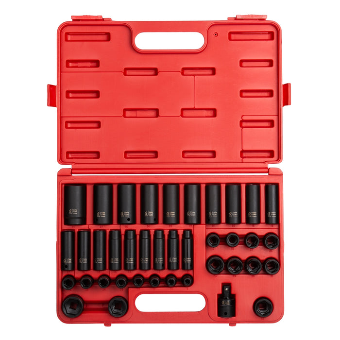 1/2" Drive 39 Piece Metric Deep Impact Socket Set