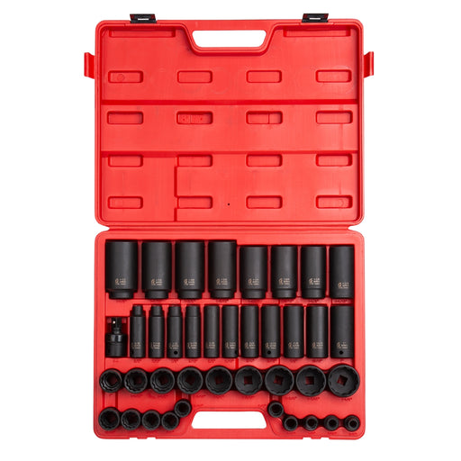 39PC 1/2"DR 12 POINT SAE MASTER IMPACT SOCKET SET
