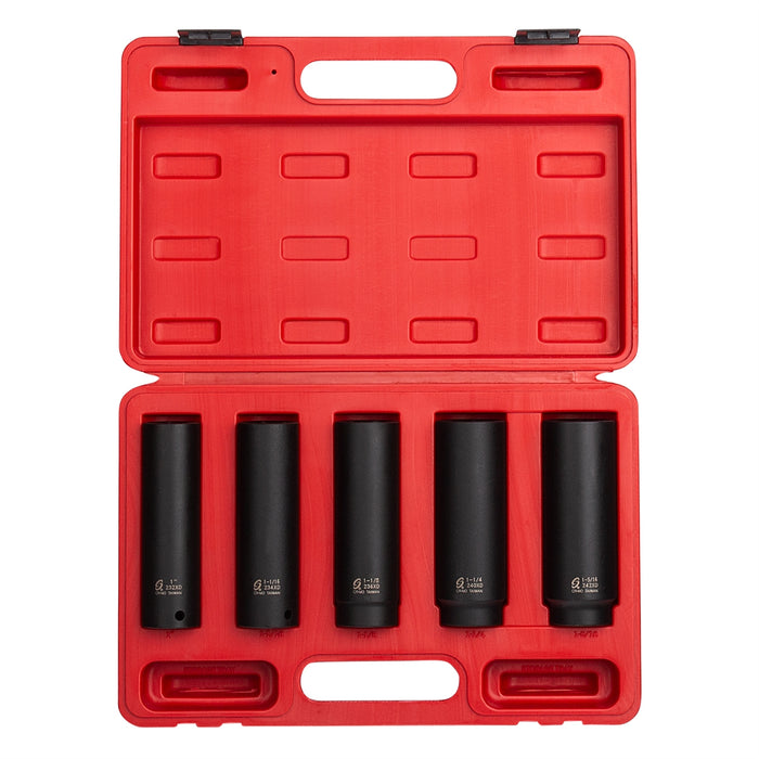1/2" DR.EXTRA DEEP SAE SOCKET SET 5PC