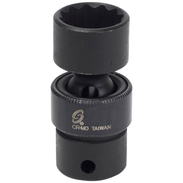 SOC 16MM 3/8D IMP UNIV 12PT BLK